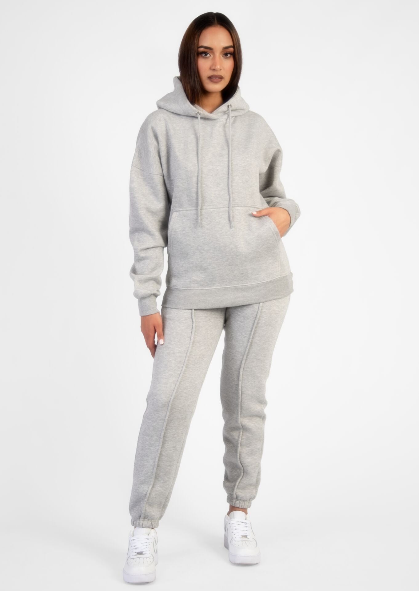 Grey Hooded Loungewear Set